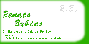 renato babics business card