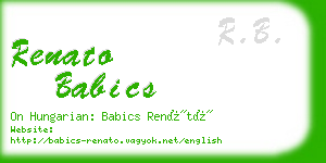 renato babics business card